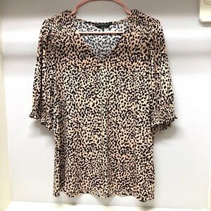 Adrianna Papell Animal Print Blouse